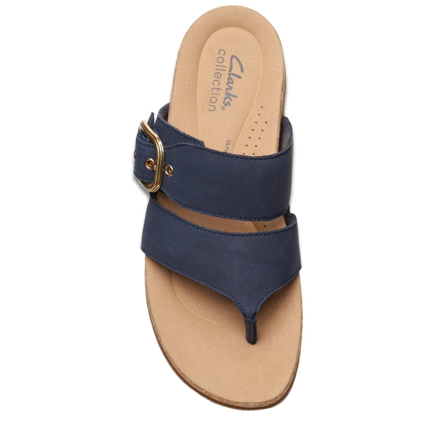 Footbed Sandals*Clarks Women's , Reileigh Park Sandal Navy