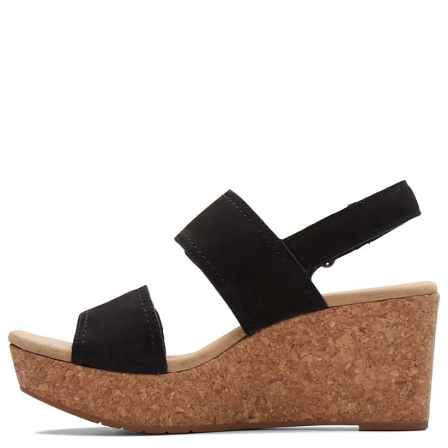 Wedges*Clarks Women's , Rose Lane Sandal Black