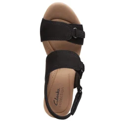 Wedges*Clarks Women's , Rose Lane Sandal Black