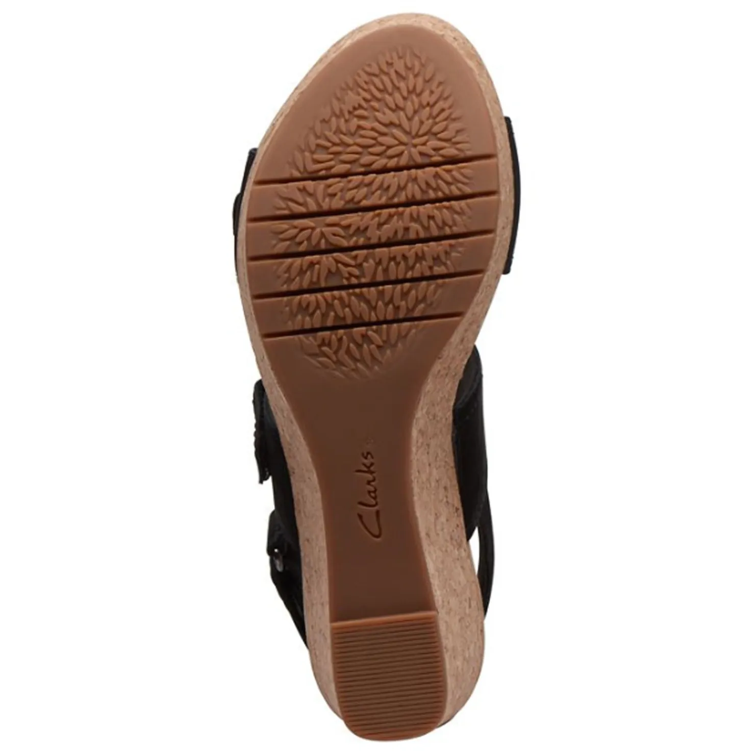 Wedges*Clarks Women's , Rose Lane Sandal Black