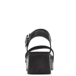 Heeled Sandals*Clarks Women's , Sivanne Bay Sandal Black Interest Leather