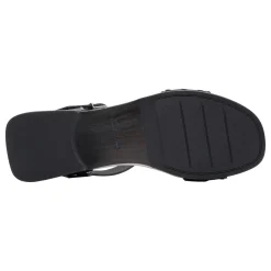 Heeled Sandals*Clarks Women's , Sivanne Bay Sandal Black Interest Leather