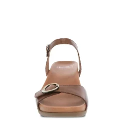 Wedges*Dansko Women's , Arielle Sandal Tan Glazed Leather