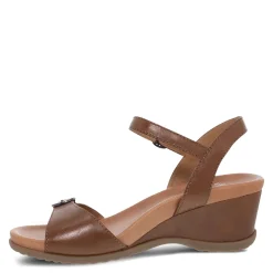 Wedges*Dansko Women's , Arielle Sandal Tan Glazed Leather