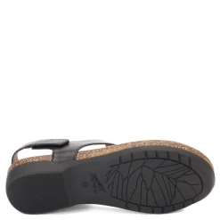 Footbed Sandals*Dansko Women's , Reece Thong Sandals Black Waxy Burnished