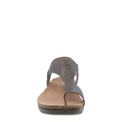 Footbed Sandals*Dansko Women's , Reece Thong Sandal Pewter Metallic