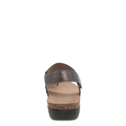 Footbed Sandals*Dansko Women's , Reece Thong Sandal Pewter Metallic