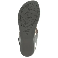 Footbed Sandals*Dansko Women's , Reece Thong Sandal Pewter Metallic