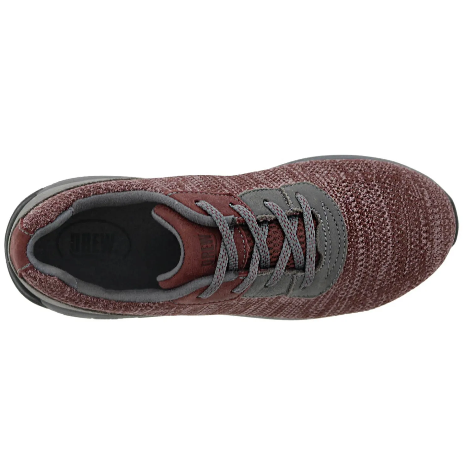 Walking*Drew Shoes Women's Drew, Terrain Sneaker Wine/Grey Knit