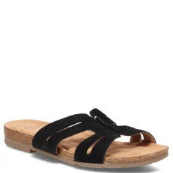 Footbed Sandals*Earth Origins Women's , Lyndon Luna Sandal Black Suede