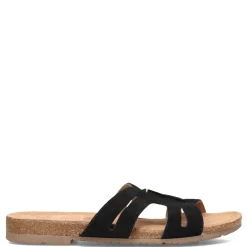 Footbed Sandals*Earth Origins Women's , Lyndon Luna Sandal Black Suede