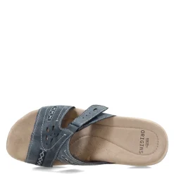 Footbed Sandals*Earth Origins Women's , Sizzle Slide Sandal Navy