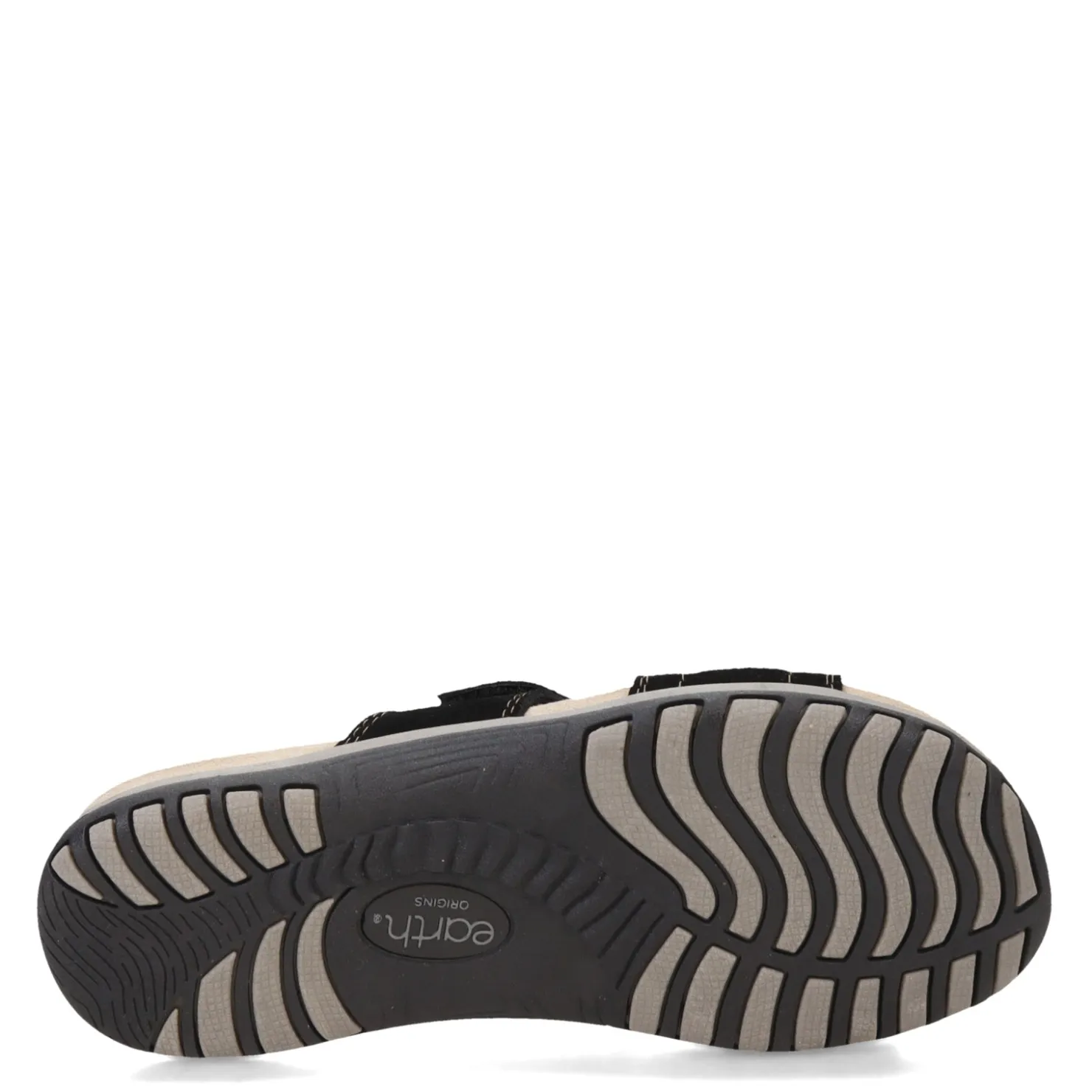 Footbed Sandals*Earth Origins Women's , Sizzle Sandal Black Suede