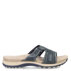 Footbed Sandals*Earth Origins Women's , Sizzle Sandal Navy Blue Suede