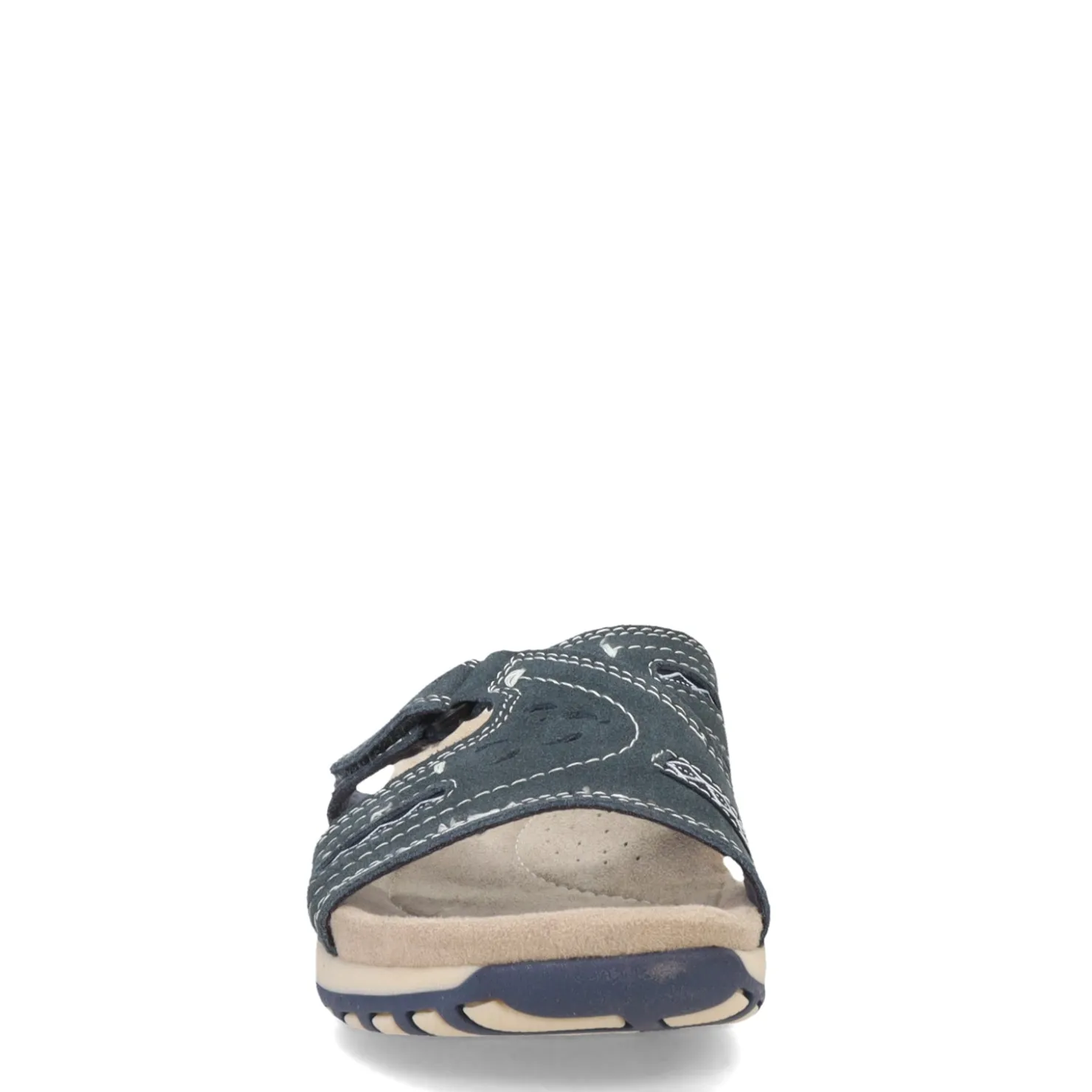 Footbed Sandals*Earth Origins Women's , Sizzle Sandal Navy Blue Suede