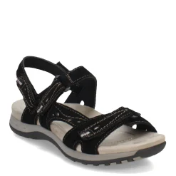 Footbed Sandals*Earth Origins Women's , Sophie Sandal Black Suede