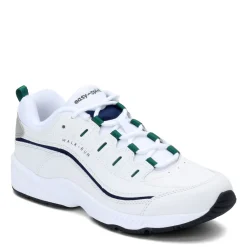 Walking*Easy Spirit Women's , Romy Walking Shoe White Navy Green