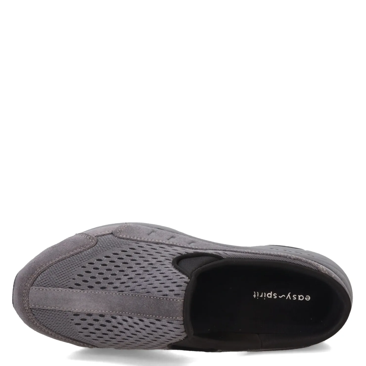 Walking*Easy Spirit Women's , Traveltime Classic Clog Dark Gray Suede