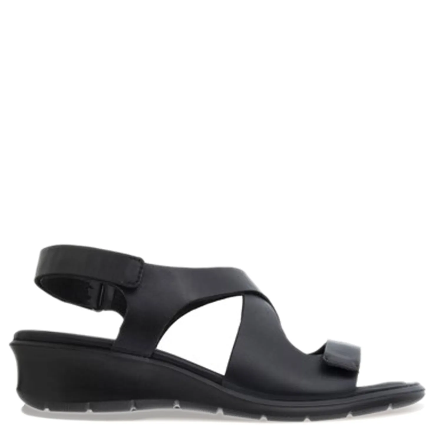 Wedges*ECCO Women's , Felicia Cross Sandal Black