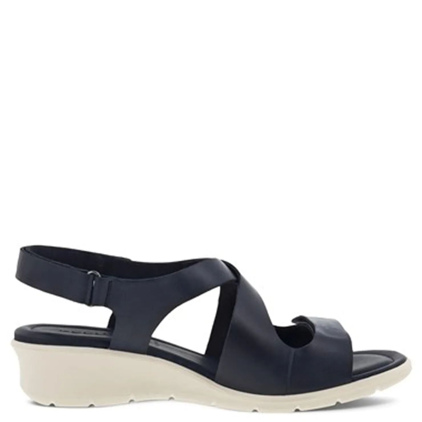Wedges*ECCO Women's , Felicia Cross Sandal Blue