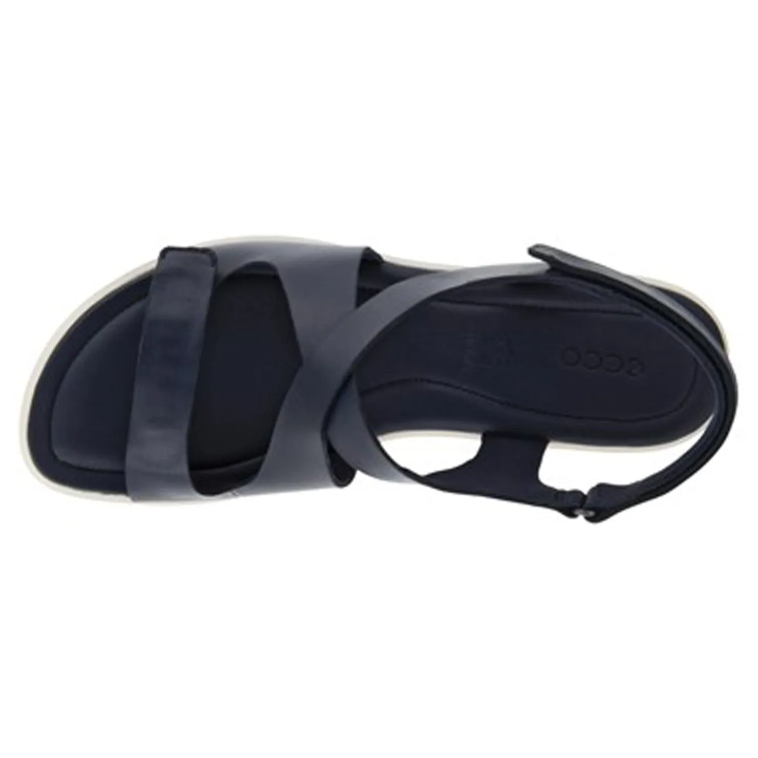 Wedges*ECCO Women's , Felicia Cross Sandal Blue