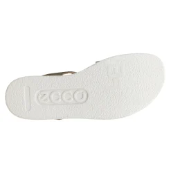 Footbed Sandals*ECCO Women's , Flowt 2 Band Sandal Gold White