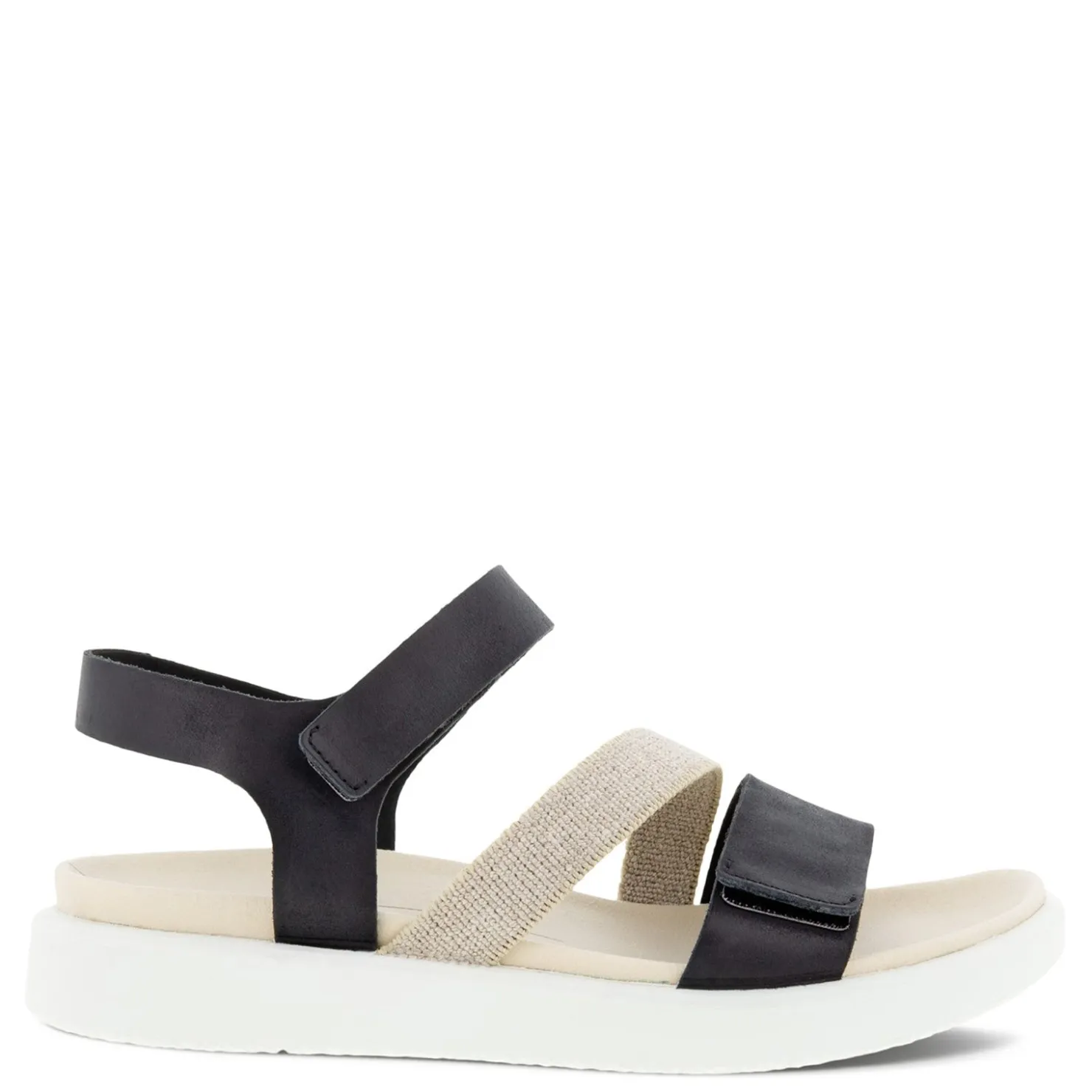Footbed Sandals*ECCO Women's , Flowt 2 Band Sandal Black