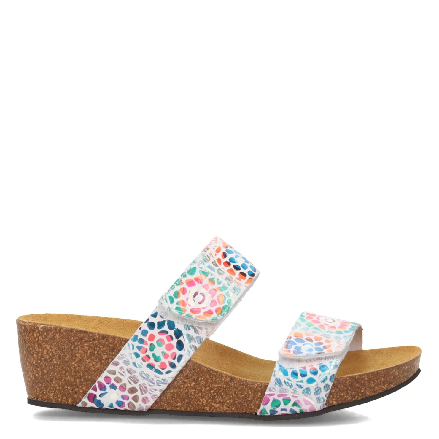 Wedges*Eric Michael Women's , Liat Sandal White Multi