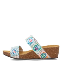 Wedges*Eric Michael Women's , Liat Sandal White Multi