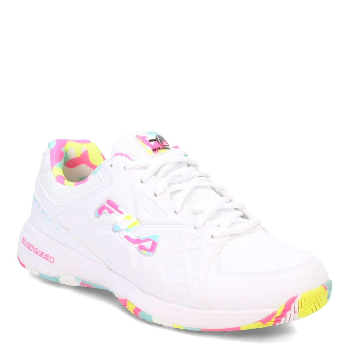 Court*Fila Women's , Double Bounce 3 Pickleball Shoe Wht/Wht/Mult