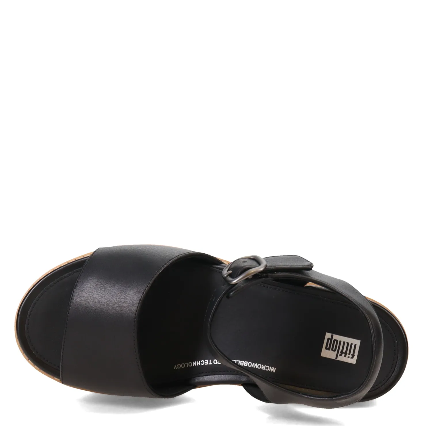 Wedges*FitFlop Women's , Eloise Cork Wrap Strap Sandal Black