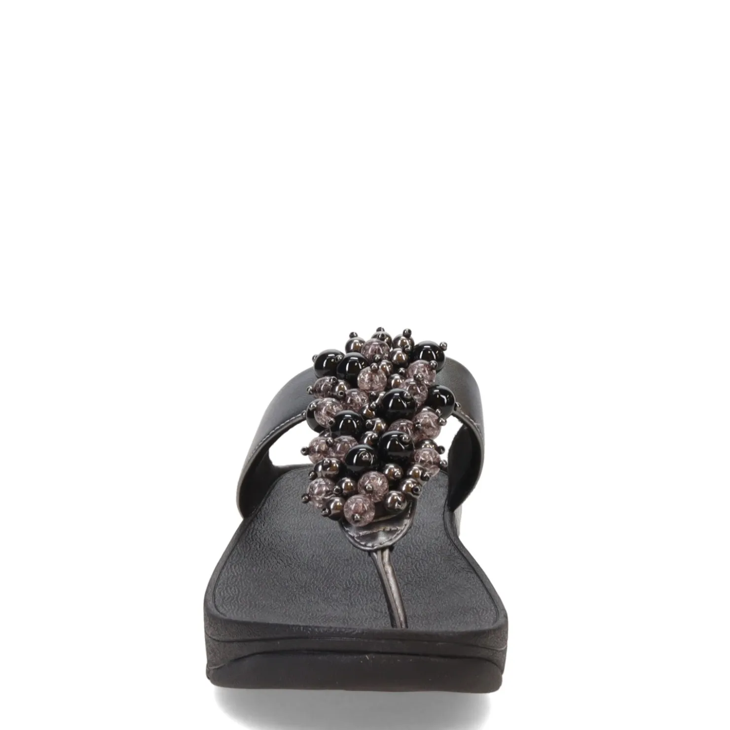 Flip Flops*FitFlop Women's , Fino Bauble Toe-Post Sandal Pewter Black