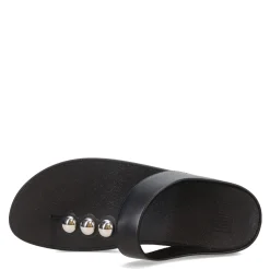 Wedges*FitFlop Women's , Fino Mirror Dome Toe-Post Sandal Black