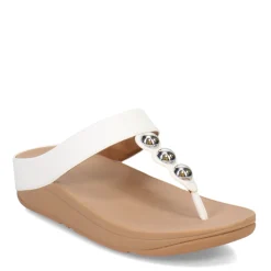 Wedges*FitFlop Women's , Fino Mirror Dome Toe-Post Sandal Urban White