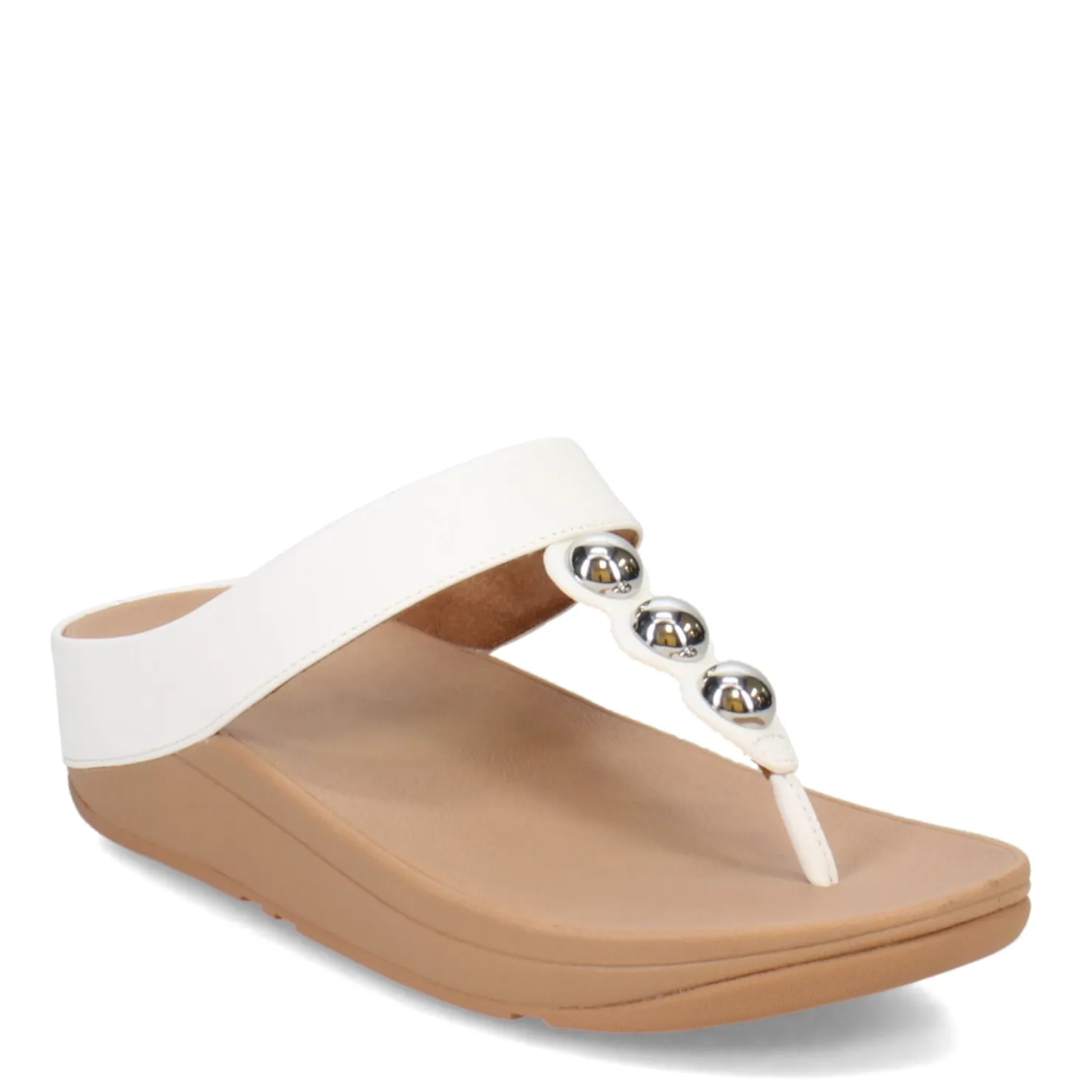 Wedges*FitFlop Women's , Fino Mirror Dome Toe-Post Sandal Urban White