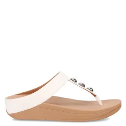 Wedges*FitFlop Women's , Fino Mirror Dome Toe-Post Sandal Urban White