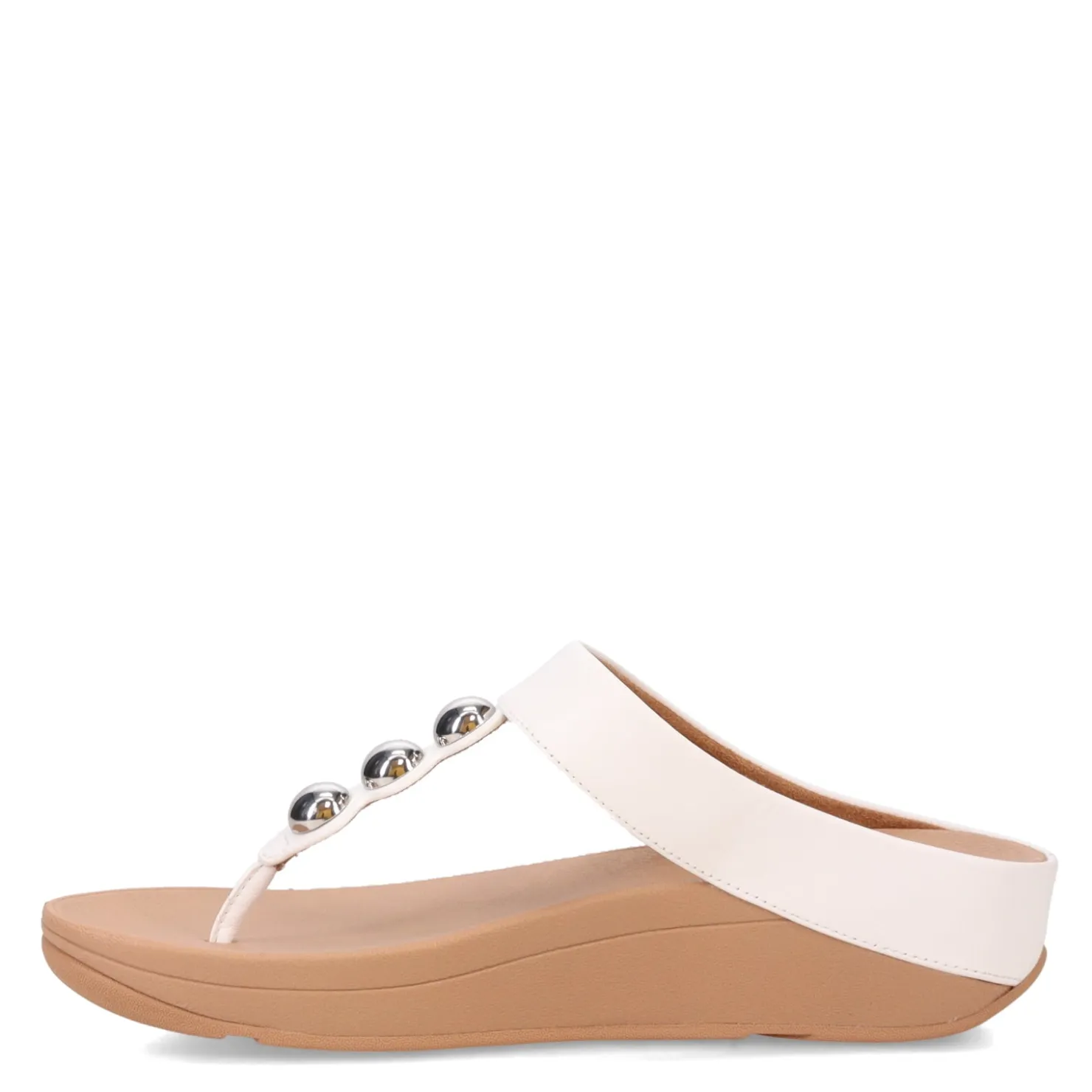 Wedges*FitFlop Women's , Fino Mirror Dome Toe-Post Sandal Urban White