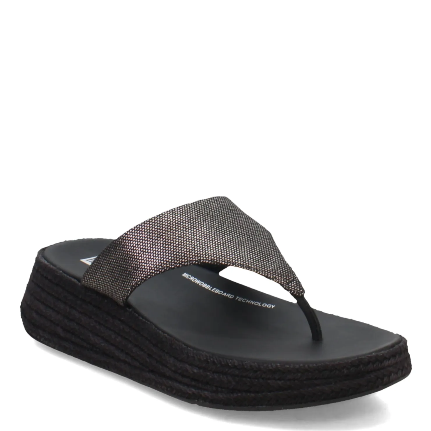 Women's , F-Mode Espadrille Glitz Thong Sandal|FitFlop Best