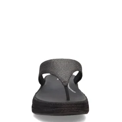 Flip Flops*FitFlop Women's , F-Mode Espadrille Glitz Thong Sandal Black