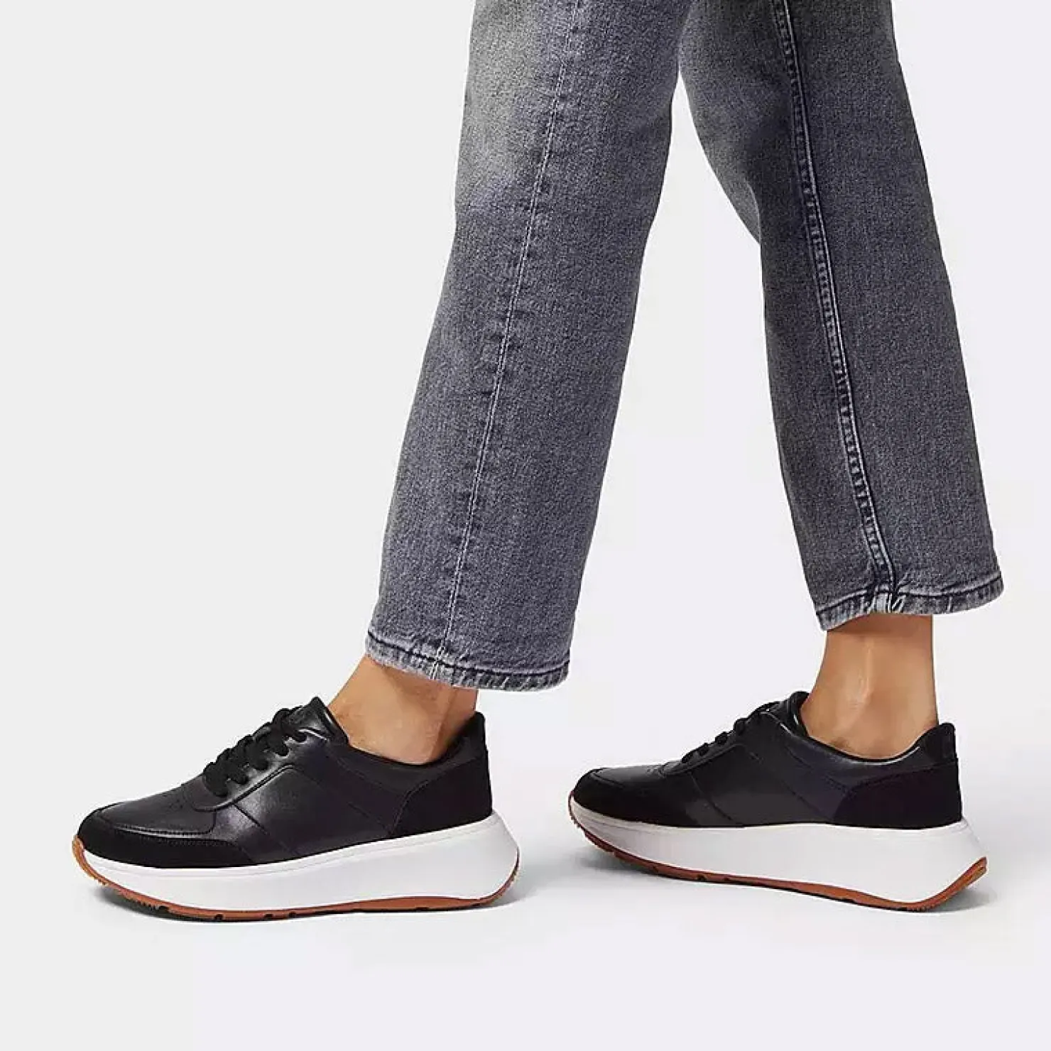 Fashion & Street*FitFlop Women's , F-Mode Flatform Sneaker Black
