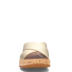 Wedges*FitFlop Women's , F-Mode Flatform Cross Slide Platinum