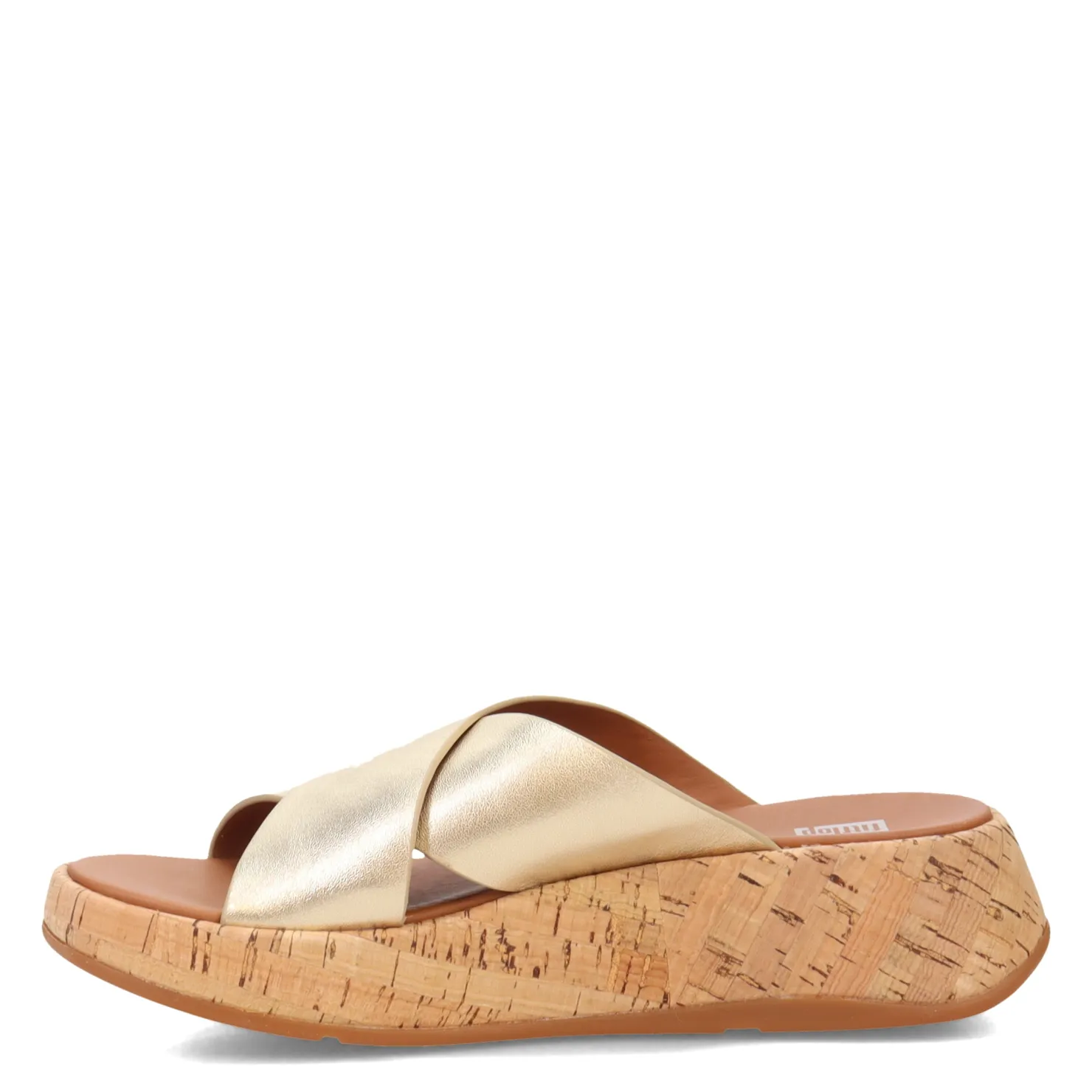 Wedges*FitFlop Women's , F-Mode Flatform Cross Slide Platinum