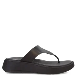 Flip Flops*FitFlop Women's , F-Mode Flatform Toe-Post Sandal Black