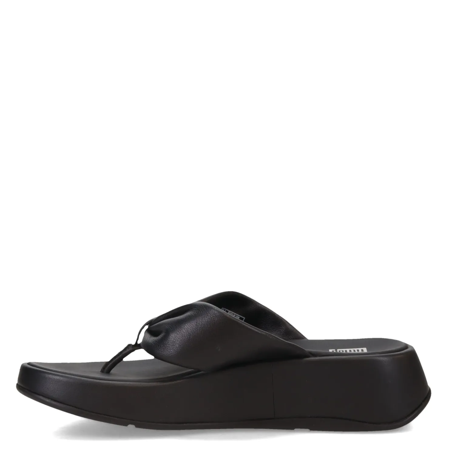 Flip Flops*FitFlop Women's , F-Mode Leather-Twist Toe-Post Sandal Black
