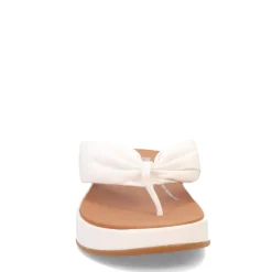 Flip Flops*FitFlop Women's , F-Mode Leather-Twist Toe-Post Sandal Urban White