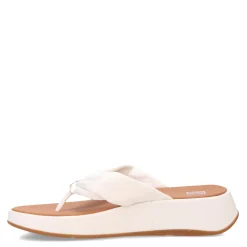 Flip Flops*FitFlop Women's , F-Mode Leather-Twist Toe-Post Sandal Urban White