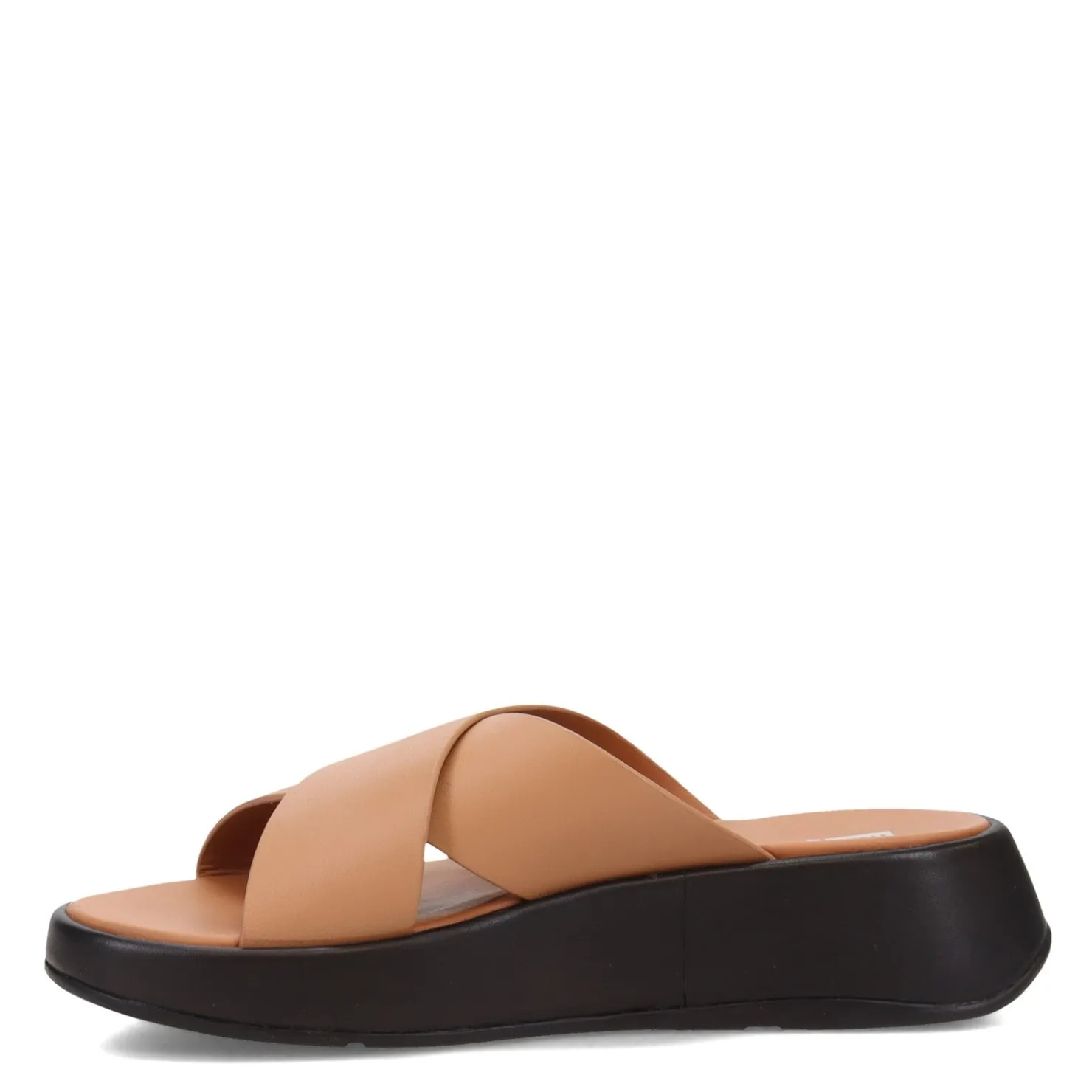 Women's , F-Mode Luxe Leather Flatform Cross Slide|FitFlop Sale