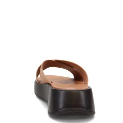 Footbed Sandals*FitFlop Women's , F-Mode Luxe Leather Flatform Cross Slide Tan