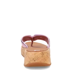 Flip Flops*FitFlop Women's , F-Mode Twist Flatform Thong Sandal Metallic Wild Lilac
