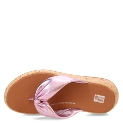 Flip Flops*FitFlop Women's , F-Mode Twist Flatform Thong Sandal Metallic Wild Lilac